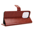 Cu clapetă pentru Xiaomi Redmi 13, Crazy Horse Wallet, maro