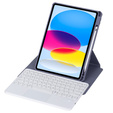 Husă pentru tastatură pentru iPad 11" 2025 A16 (11 gen.) / iPad 10.9" 2022 (10 gen.), Rotary 360° Leather, violet