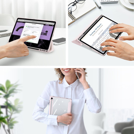 Husa pentru Samsung Galaxy Tab S10 Lite / S10 FE / S9 FE, Dux Ducis TOBY, roz