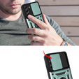 Husă blindată pentru Samsung Galaxy S22 Plus, CamShield Slide, verde