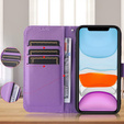 Cu clapetă pentru Oppo Reno 12 Pro, Wallet Smart Magnet, violet