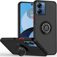 Husa pentru Motorola Moto E14, Frosted Ring, negru