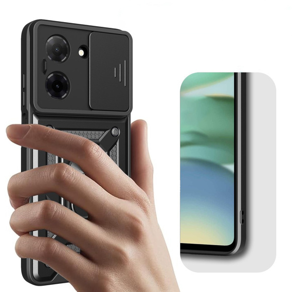 Husă blindată pentru Xiaomi Redmi A5, CamShield Slide, negru