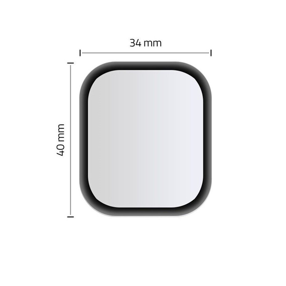 2x ERBORD Hybrid Glass pentru Apple Watch 4 / 5 / 6 / SE (44MM)