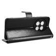 Cu clapetă pentru OnePlus 13, Crazy Horse Wallet, negru