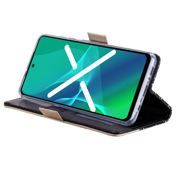 Carcasă cu clapetă pentru Samsung Galaxy A51 5G, Wallet Pocket Zipper Lace, negru