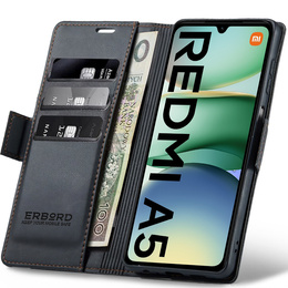 ERBORD Glossy Litchi portofel cu clapetă pentru Xiaomi Redmi A5