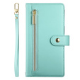 Cu clapetă pentru Honor Magic 7 Lite, Wallet Zipper Pocket, de mentă