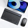 Mini tastatură fără fir Bluetooth pentru tabletă, negru