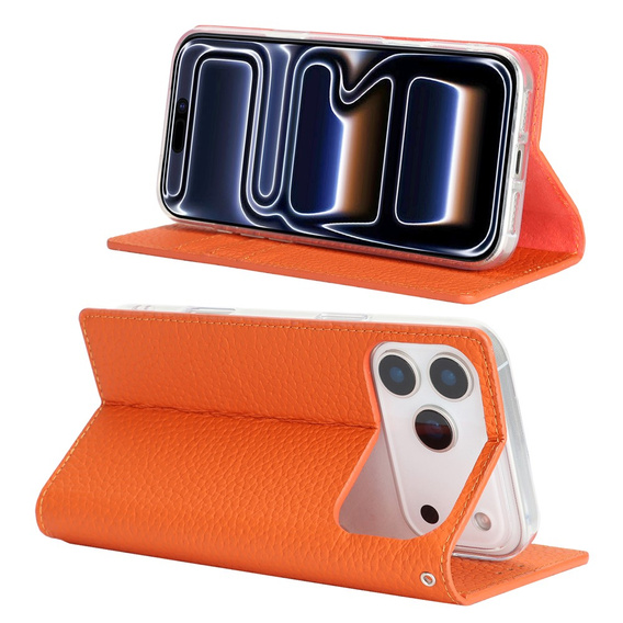 Husă cu capac rabatabil Litchi Skin Grain pentru iPhone 17 Pro