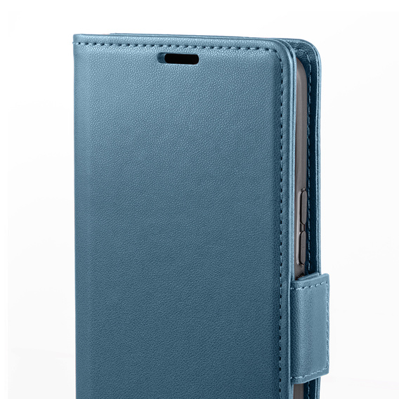 Husă pentru Oppo A60, ERBORD Glossy Litchi, portofel cu clapetă, albastru