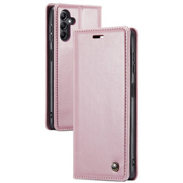 Carcasă flip CASEME pentru Samsung Galaxy A14 5G, Waxy Textured, roz