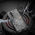 Husă pentru Samsung Galaxy Z Fold 5 5G, Mechanical Legend, negru