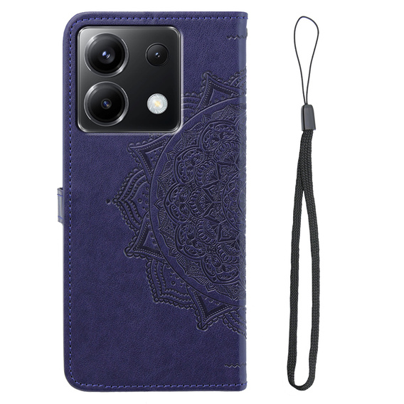 Cu clapetă pentru Xiaomi Poco X6 5G, Mandala, violet