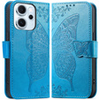 Carcasă cu clapetă pentru Oppo Reno 14F, portofel, Butterfly, albastru