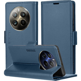 Husă pentru Realme 12 Pro 5G / 12 Pro+ 5G, ERBORD Glossy Litchi, portofel cu clapetă, albastru