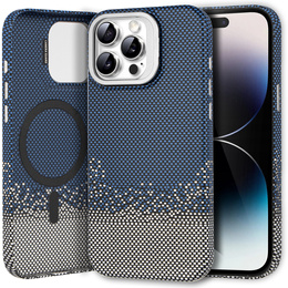 Carcasă pentru iPhone 14 Pro Max, cadru Kickstand, pentru MagSafe, Sand Blue