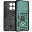 Husă blindată pentru Motorola Edge 60 / 60 Fusion, CamShield Slide, verde