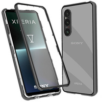 Husa pentru Sony Xperia 1 V, Magnetic Dual Glass, negru