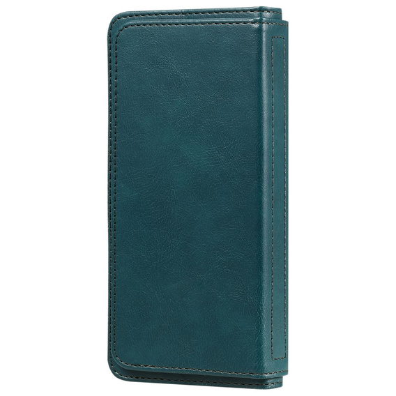 Husa cu clapetă pentru Samsung Galaxy A55 5G, 10 Card Slots Wallet, verde