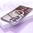 Carcasă de protecție pentru camera foto pentru Samsung Galaxy S22 Ultra, CamShield MagSafe, transparent / violet