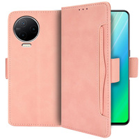 Cu clapetă pentru Infinix Note 12 2023, Card Slot, roz