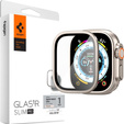 Szkło Hartowane SPIGEN GLAS.TR SLIM PRO do Apple Watch Ultra 49mm, z ramką, titanium / szare