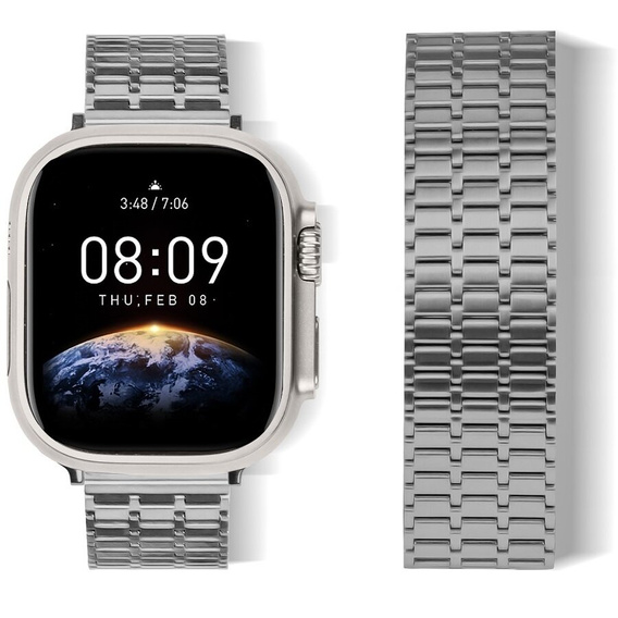 Brățară din oțel pentru Apple Watch 1/2/3/4/4/5/6/6/7/8/SE/ULTRA 42/44/45/49 MM - gri