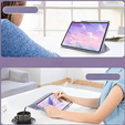 Husă pentru Apple iPad Air 11" 6 gen. 2024, Smartcase Hybrid, cu spațiu pentru stylus, Marble violet
