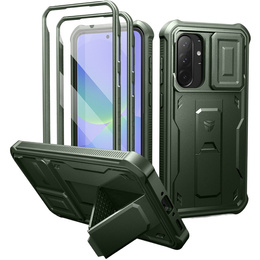 Husă blindată pentru Samsung Galaxy A36 5G, Dexnor Full Body (Two Frames), verde