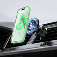 Husă pentru iPhone 16 Plus, pentru MagSafe, ERBORD Matt Case, verde deschis + sticlă pentru ecran