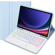 Carcasă + tastatură Samsung Galaxy Tab S9 FE X510 / X516, with touchpad, caz albastru