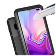 Love Mei Huse pentru Samsung Galaxy S10 Plus, armored with glass, negru