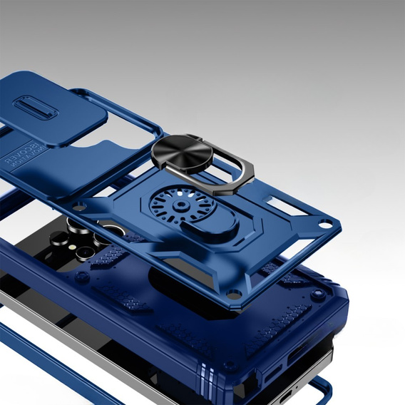 Husă pentru Samsung Galaxy S25 Ultra, KickStand Camera Lens, albastru