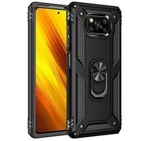 Husă blindată pentru Xiaomi Poco X3 NFC, Nox Case Ring, negru