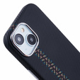 Carcasa pentru iPhone 13, Carbon Fiber MagSafe, negru