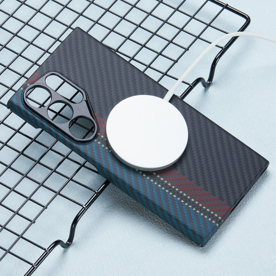 Carcasă pentru Samsung Galaxy S24 Ultra, Aramid Fiber MagSafe, negru