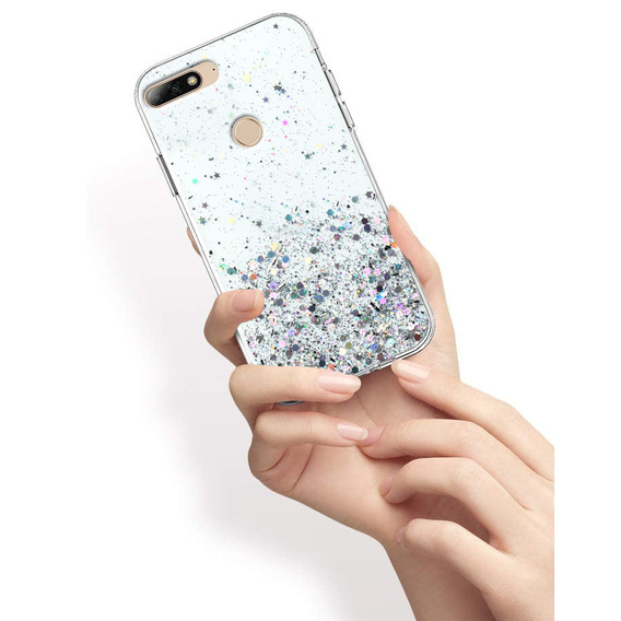Huse pentru Huawei Y7 2018/Enjoy 8, Glittery, transparentă