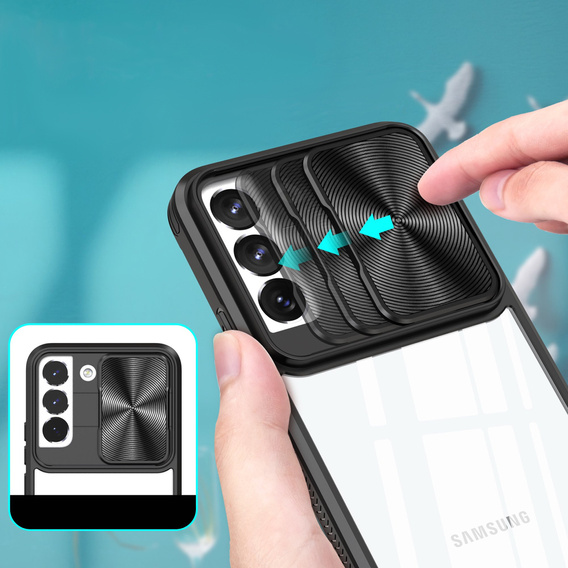 Huse pentru Samsung Galaxy S23, Slide Camera, negru