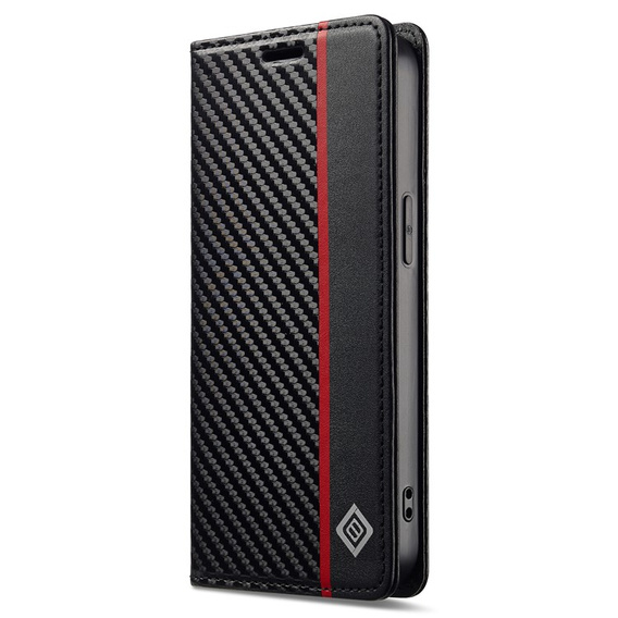 Carcasă cu clapetă pentru iPhone 16e, Carbon LC.IMEEKE, negru