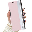 Cu clapetă pentru Xiaomi 12T / 12T Pro, Side Magnetic, roz