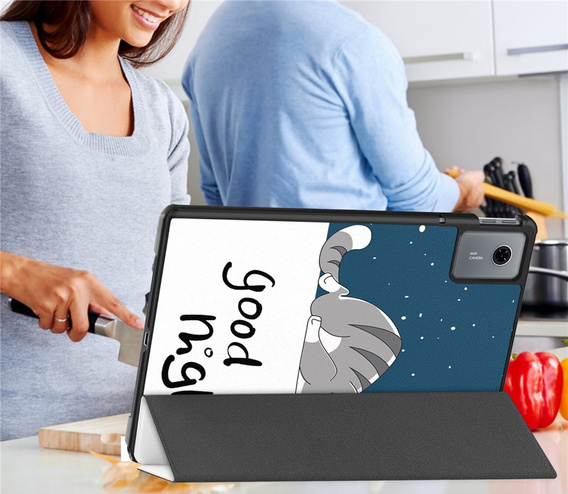 Husă pentru Lenovo Idea Tab 11" 2025 TB336FU TB336ZU, cu funcție de suport, Smartcase, Sleeping Cat