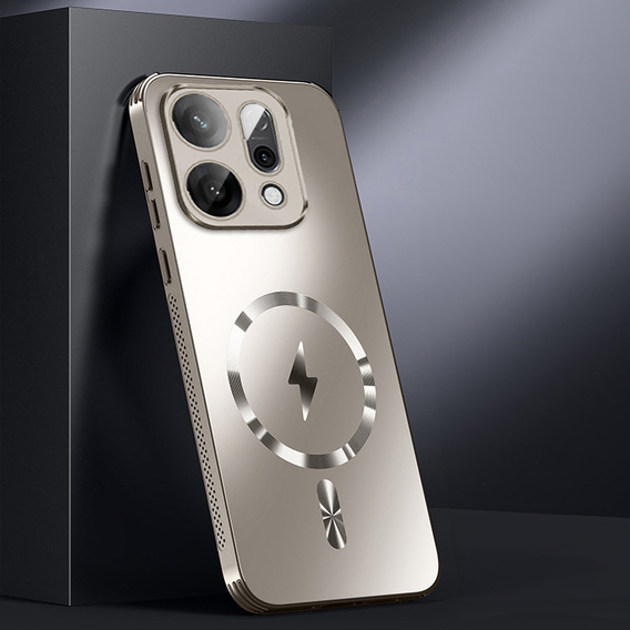Husă pentru Oppo Reno 14, pentru MagSafe, cu protecție pentru cameră, aurie
