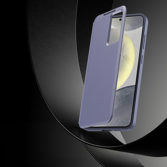 Husă cu clapetă pentru Samsung Galaxy S25 Ultra, Smart View Wallet, violet