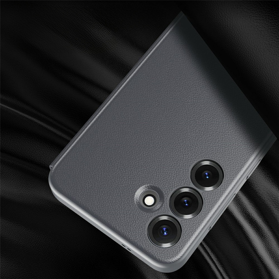 Husă din piele cu fereastră Smart View pentru Samsung Galaxy S25 FE