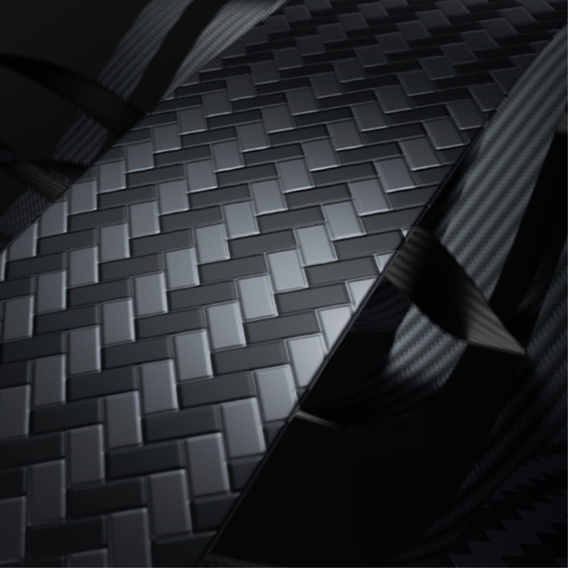 Carcasa BENKS Kevlar pentru iPhone 15 Pro Max, pentru MagSafe, Carbon Fiber, negru