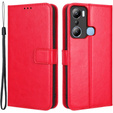 Cu clapetă pentru Infinix Hot 20i, Crazy Horse Wallet, roșu