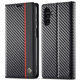 Carcasă cu clapetă pentru Samsung Galaxy S25, Carbon LC.IMEEKE, negru