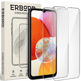 2x sticlă călită pentru Samsung Galaxy A14 4G/5G, ERBORD 9H Hard Glass pe ecran