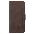 Cu clapetă pentru Oppo A79 5G, Card Slot, maro